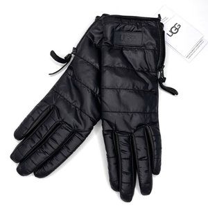 UGG Sherpa Fabric Glove With Zipper Black NEW Size S/M